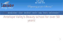 Tablet Screenshot of lancasterbeautyschool.com